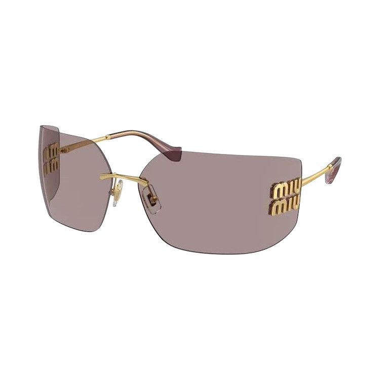 Miu Miu Irregular Sunglasses 'Purple Brown'