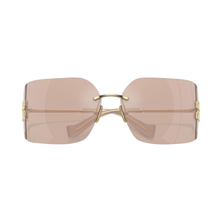 Miu Miu Irregular Sunglasses 'Pale Gold'