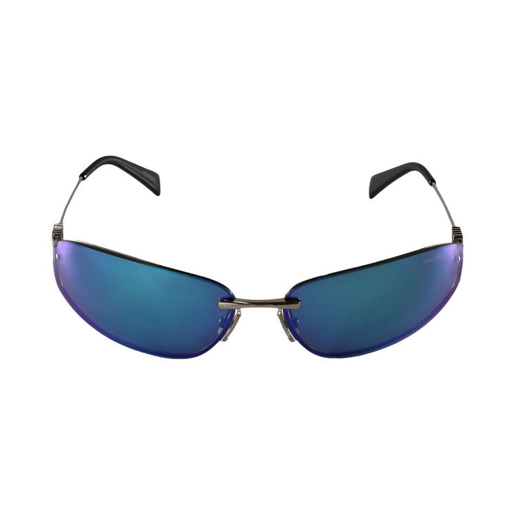 Miu Miu Nocturne Sunglasses 'Mirrored Cyan'