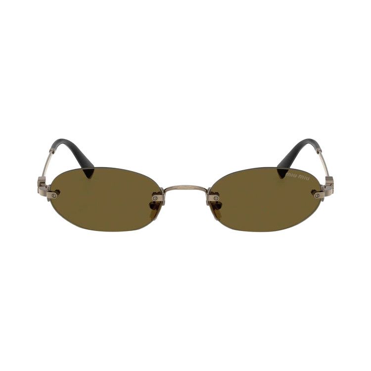 Miu Miu Oval Sunglasses 'Brown'
