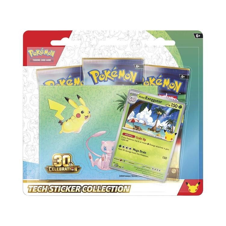Pokémon 30th Celebration Tech Sticker Collection 'Alolan Exeggutor'