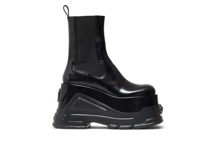 Versace Wmns Leather Platform Boot 'Black'