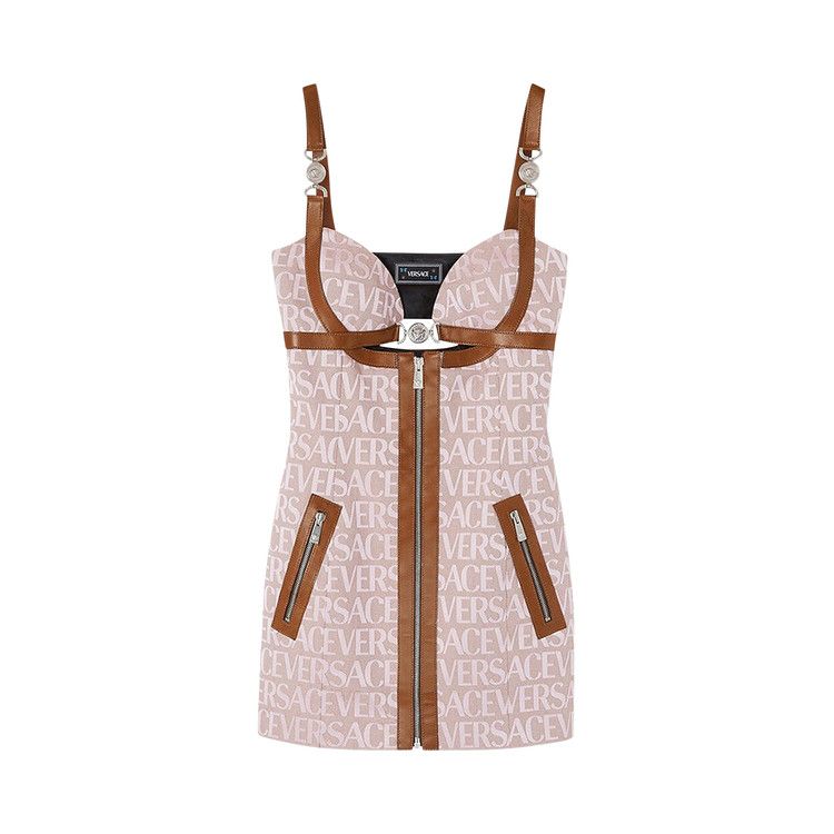 Versace All Over Mini Dress 'Pale Pink/Beige'