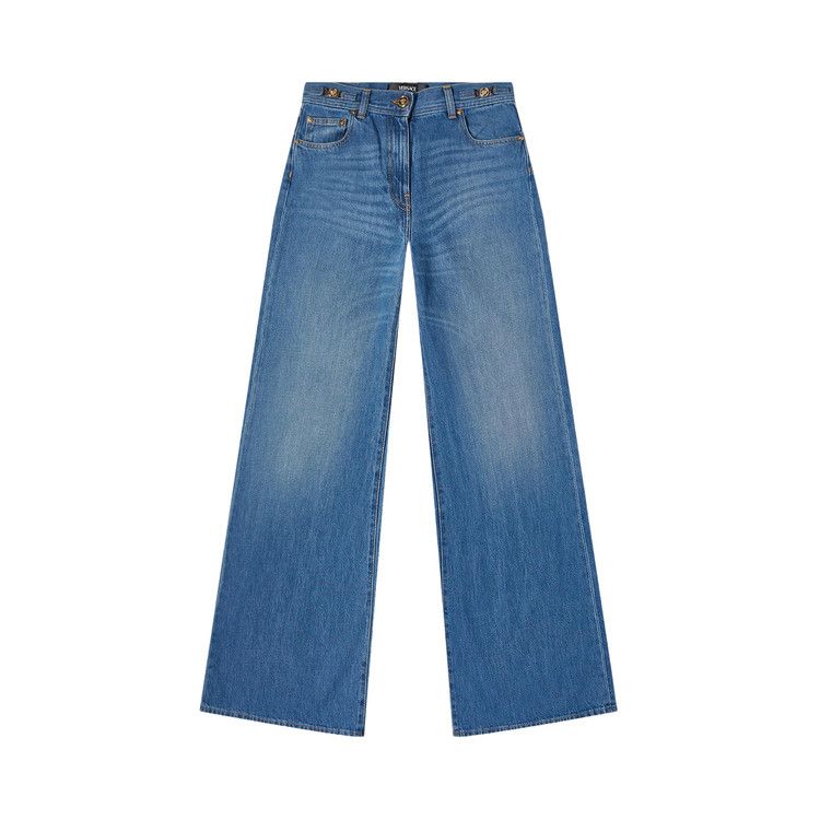 Versace Flared Wide Leg Jeans 'Medium Blue'