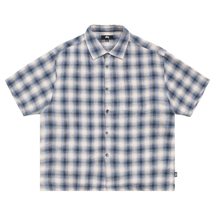 Stussy Liam Short-Sleeve Plaid Shirt 'Blue'