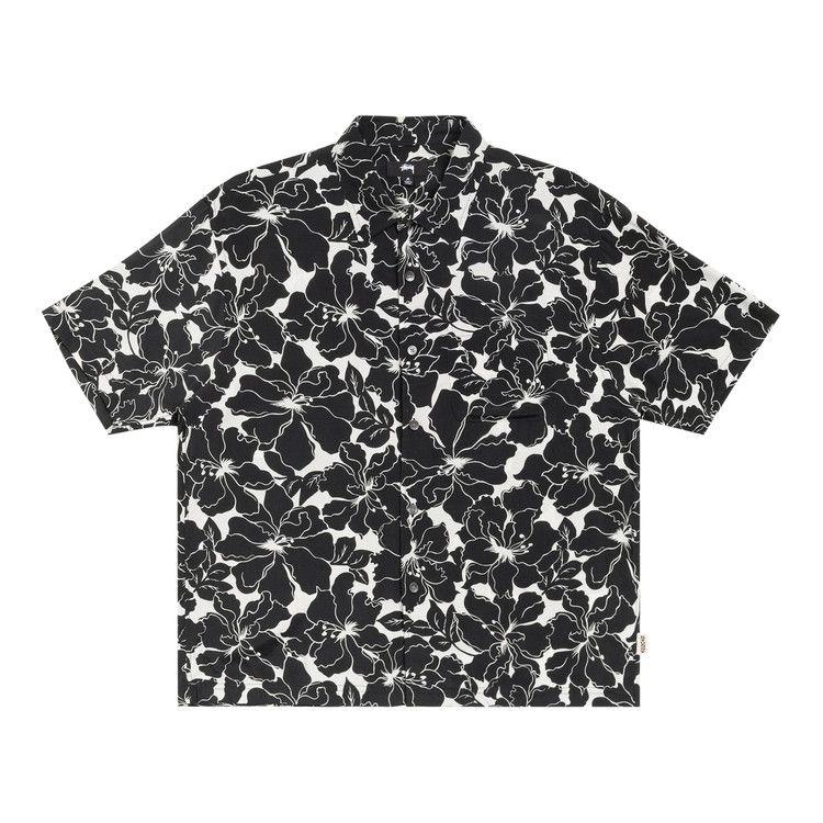 Stussy Floral Hawaiian Shirt 'Black'