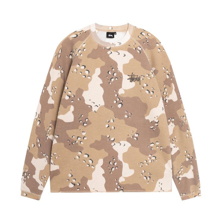 Stussy Raglan Thermal Long-Sleeve Crew 'Desert Camo'