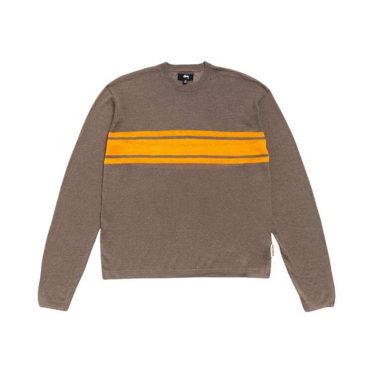 Stussy Lightweight Striped Sweater 'Brown'