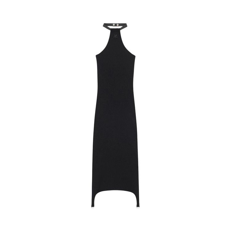 Courrèges Rib Knit Suspender Dress 'Black'