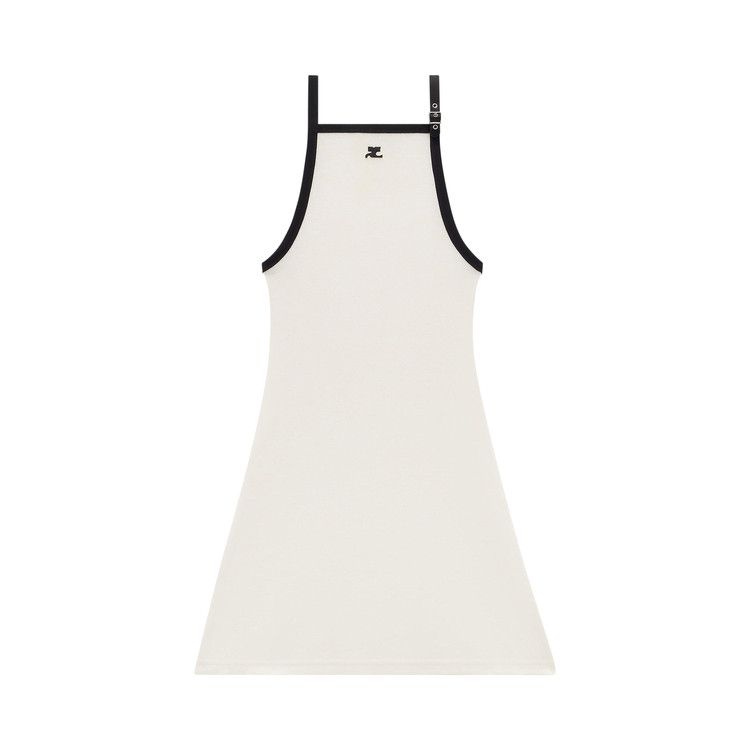 Courrèges Buckle Contrast Dress 'White/Black'