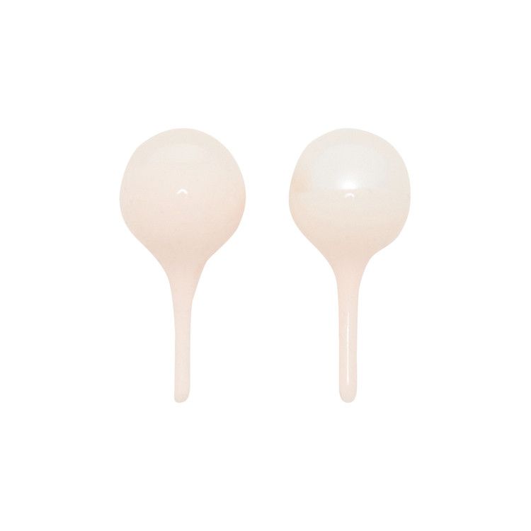 Ottolinger Dipped Pearl Studs 'Silver/Light Pink'