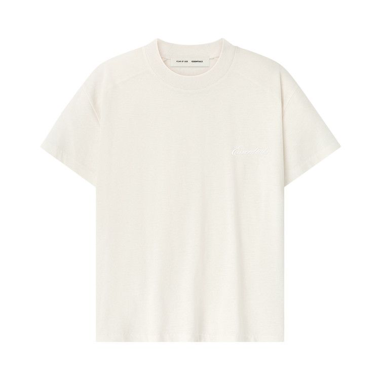 Fear of God Essentials Embroidered Classic Tee 'Ivory'