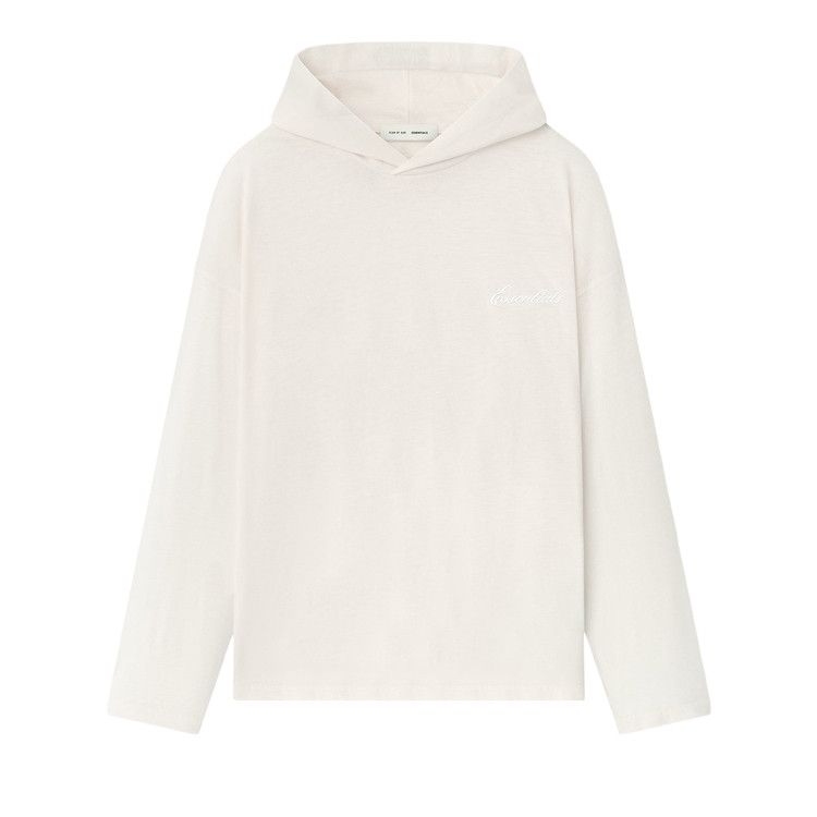 Fear of God Essentials Embroidered Classic Hooded Long-Sleeve 'Ivory'