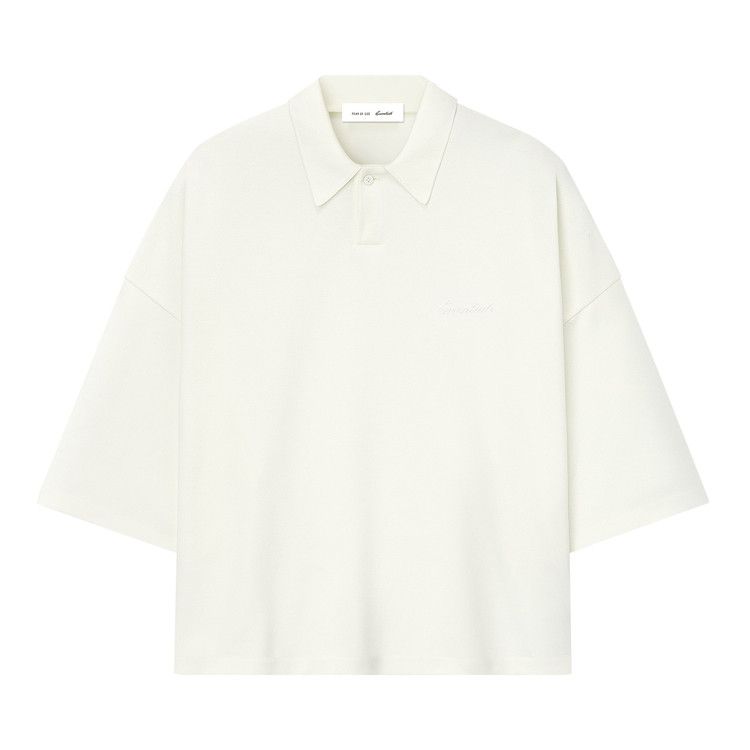 Fear of God Essentials Pique Signature 90s Cropped Polo 'Ivory'