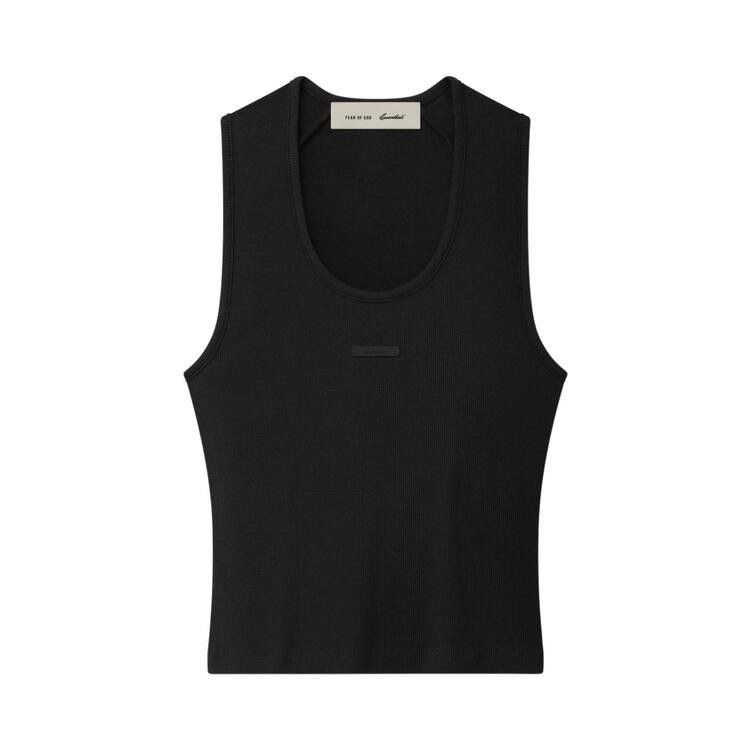 Fear of God Essentials Rib Knit Fitted Tank 'Vintage Black'