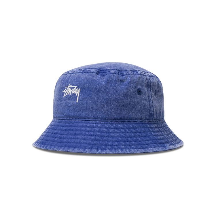 Stussy Washed Stock Bucket Hat 'Blue'