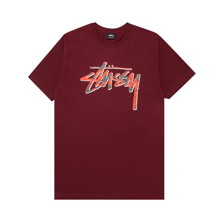 Stussy Paisley Stock Tee 'Wine'