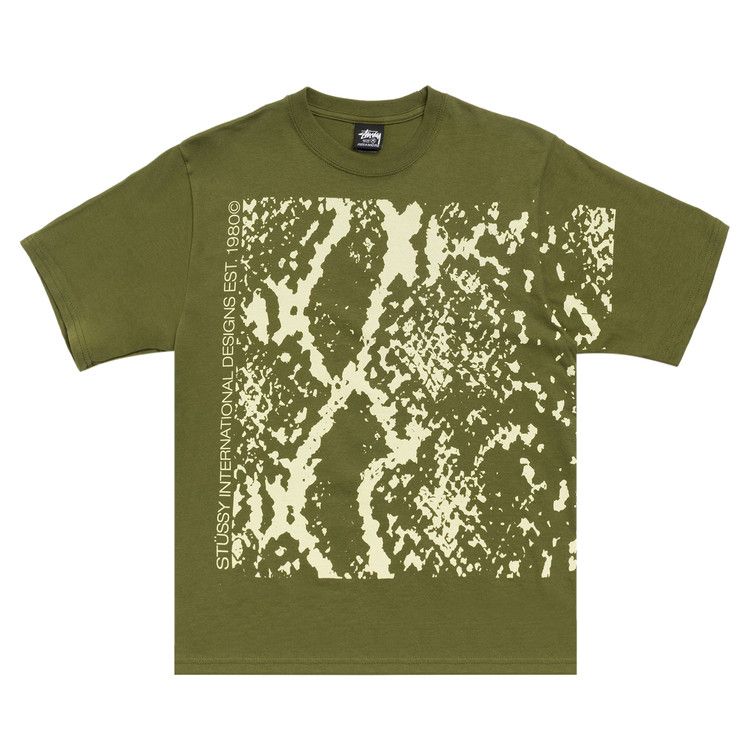 Stussy Snakeskin Tee 'Olive'