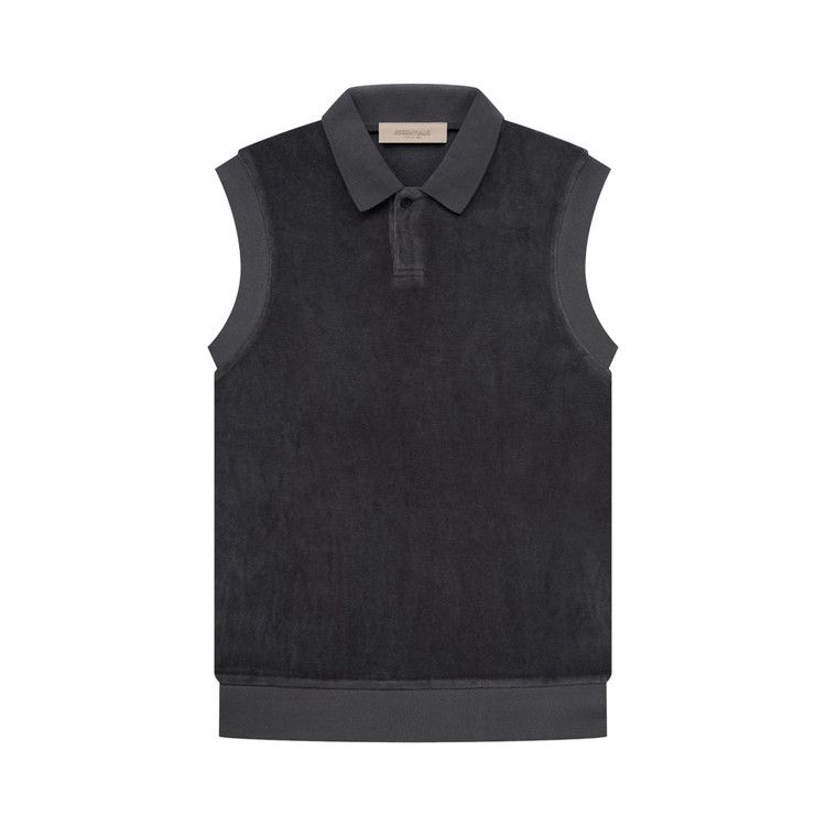 Fear of God Essentials Velour Sleeveless Polo 'Iron'