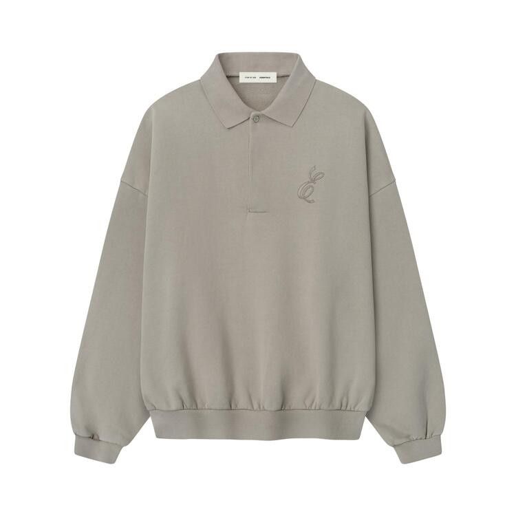 Fear of God Essentials Classic Polo Sweatshirt 'Smoke Grey'
