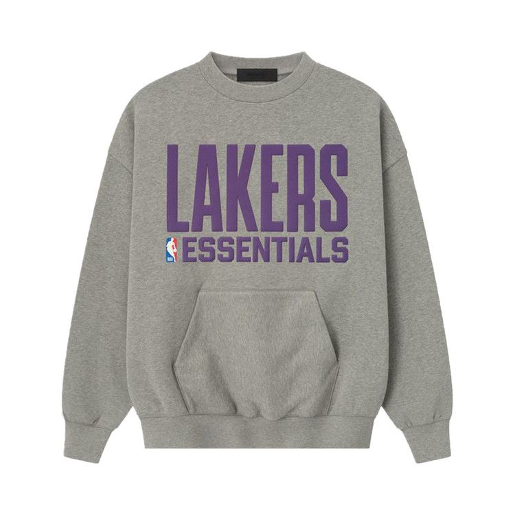 Fear of God Essentials x NBA Lakers Sports Fit Crewneck 'Concrete Heather'