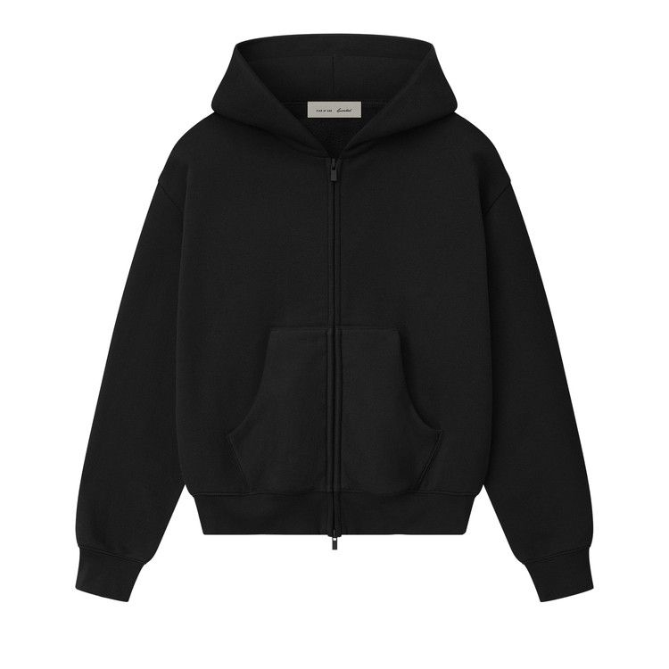 Fear of God Essentials Classic Full Zip Hoodie 'Vintage Black'