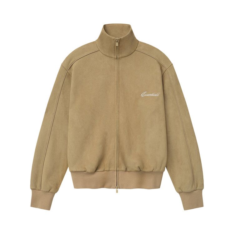Fear of God Essentials Suede Fleece Signature Vintage Track Jacket 'Dune'