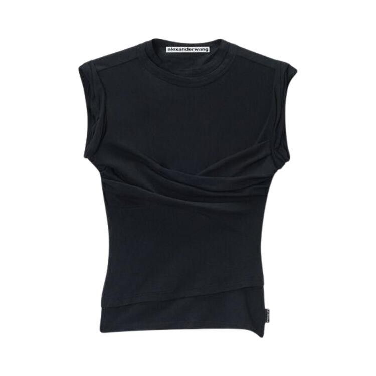 Alexander Wang Twisted Bust Layered Tank 'Black'