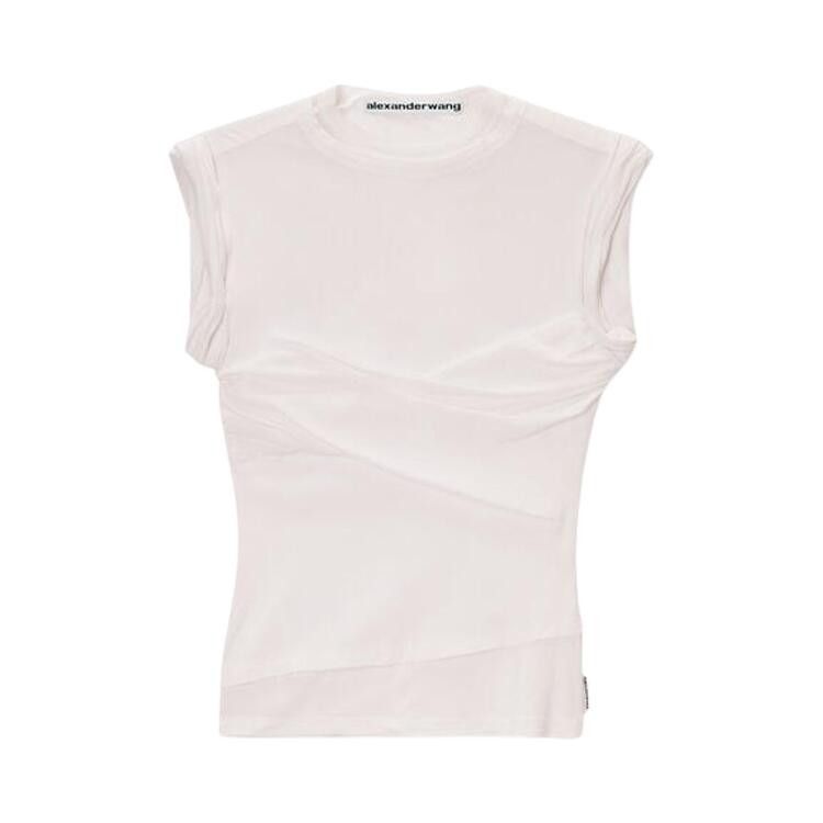 Alexander Wang Twisted Bust Layered Tank 'White'