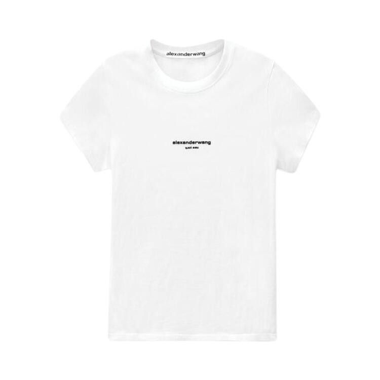 Alexander Wang Logo Print Fitted Tee 'White'