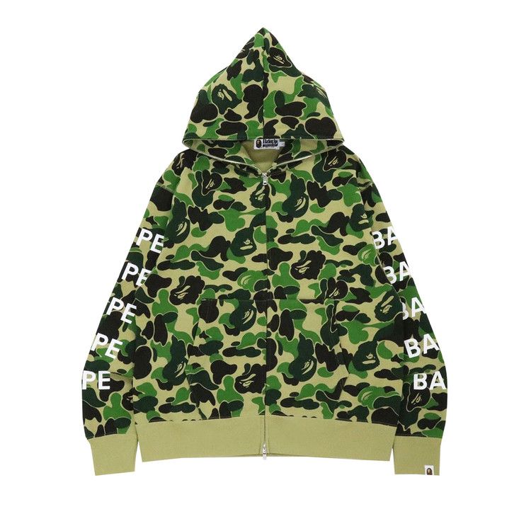 BAPE Big ABC Camo Relaxed Fit Full Zip Hoodie 'Green'