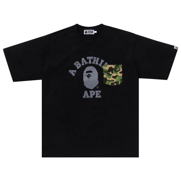 BAPE ABC Camo College Pocket Relaxed Tee 'Black'