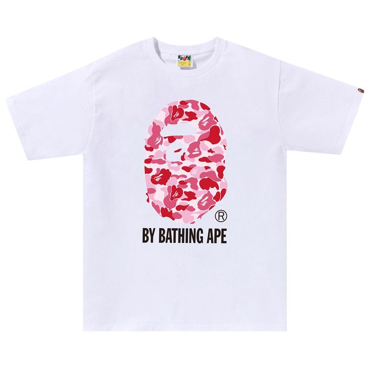 BAPE ABC Camo By Bathing Ape Tee 'White/Pink'