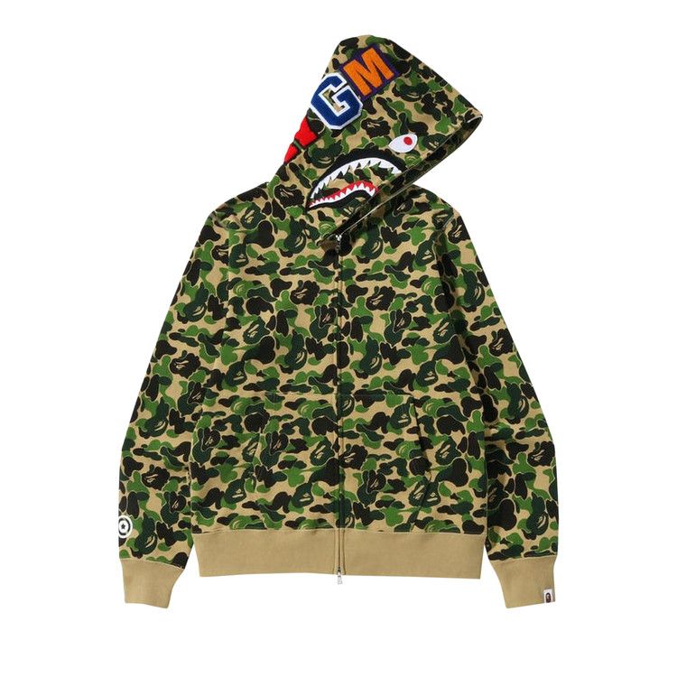BAPE ABC Camo Shark Full Zip Hoodie 'Green'