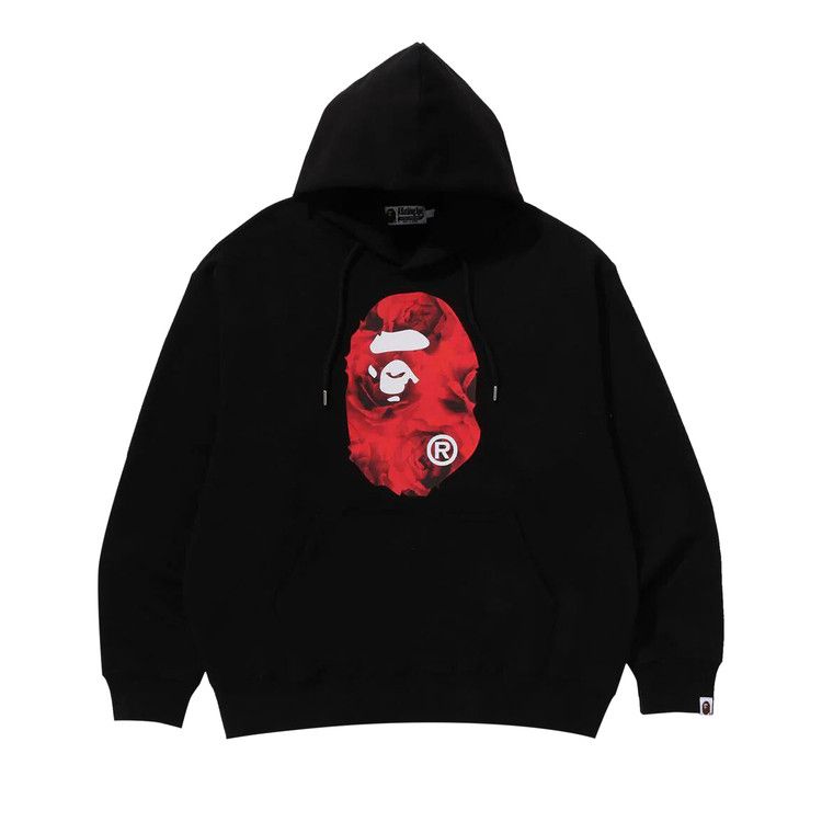 BAPE Floral Solid Camo Ape Head Relaxed Fit Pullover Hoodie 'Black'