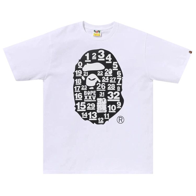 BAPE A Bathing Ape 32nd Anniversary Big Ape Head Tee 'White'