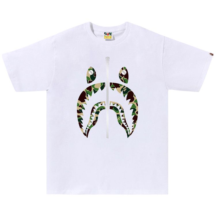 BAPE ABC Camo Shark Tee 'White/Green'