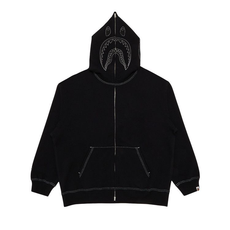 GOAT Exclusive BAPE Contrast Stitching Relaxed Fit Full-Zip Shark Hoodie