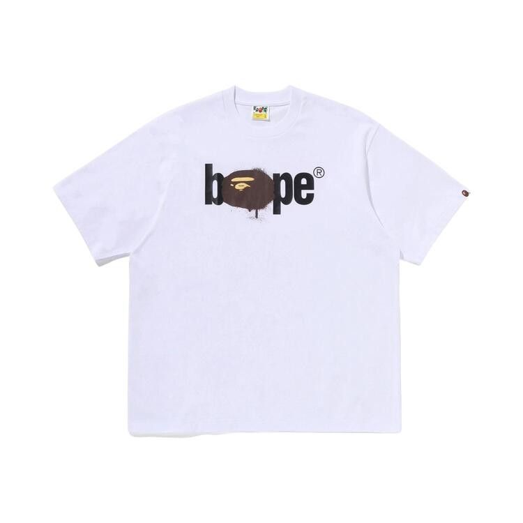 BAPE Graffiti Bape Logo Relaxed Fit Tee Tee 'White'