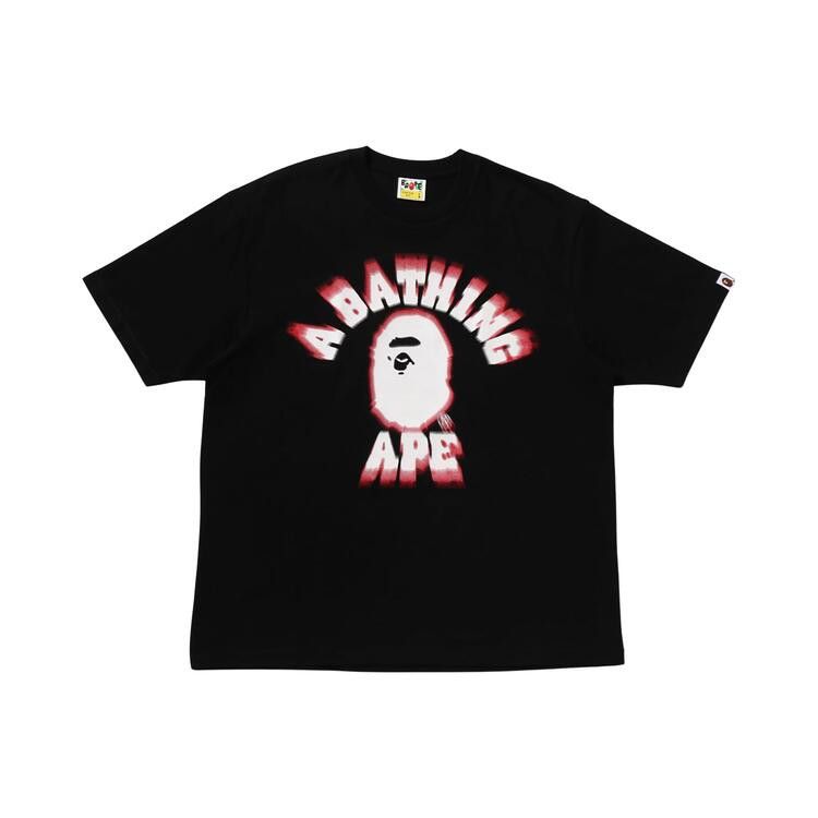 BAPE Spray College Relaxed Fit Tee 'Black'