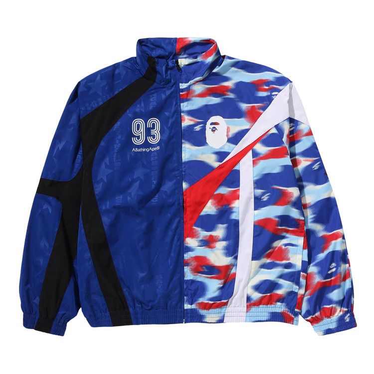 BAPE Split Stand Collar Track Jacket 'Blue'