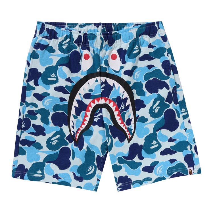 BAPE ABC Camo Shark Sweat Shorts 'Blue'