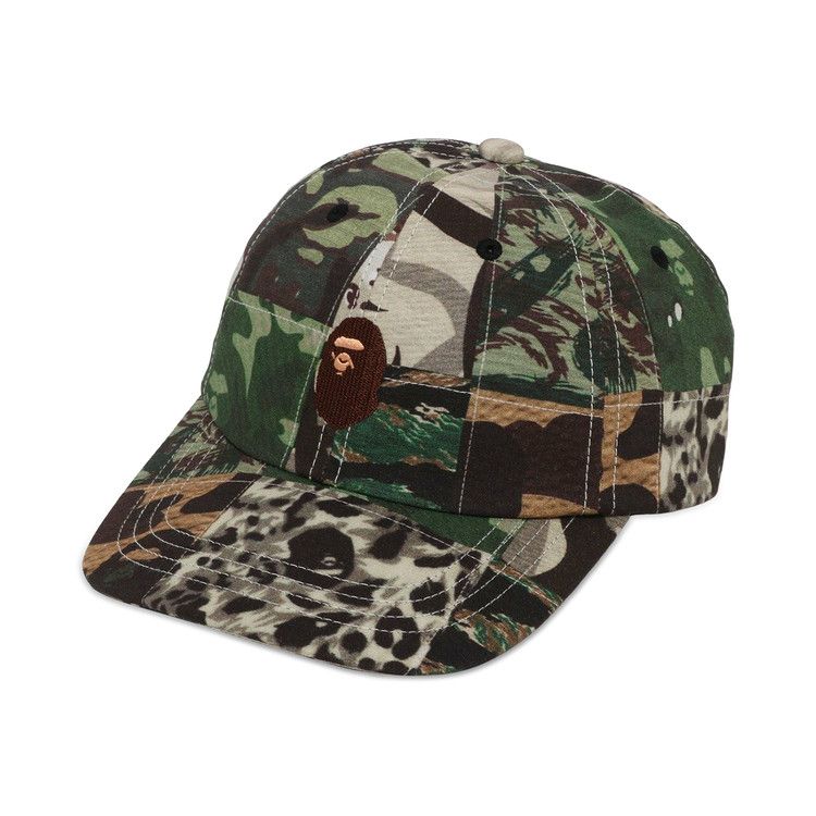 BAPE Camo Patchwork Panel Cap 'Green'