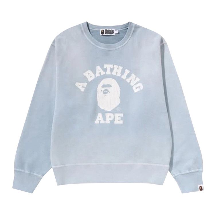 BAPE Vintage Washed College Crewneck Sweatshirt 'Grey'