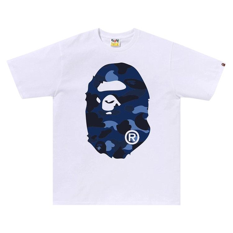 BAPE Color Camo Big Ape Head Tee 'Whitexnavy'