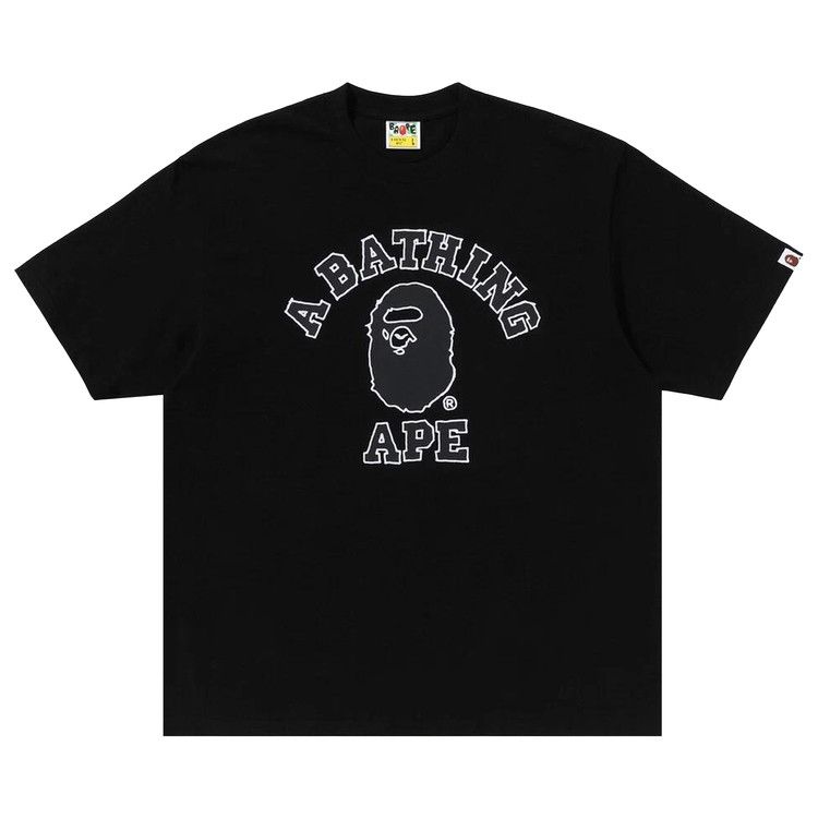 BAPE Hand Drawn Outline College Relaxed Fit Tee 'Black'