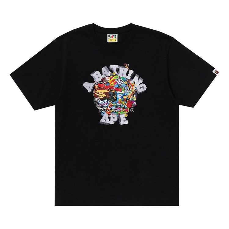 BAPE Colorful 3d Graphic College Tee 'Black'