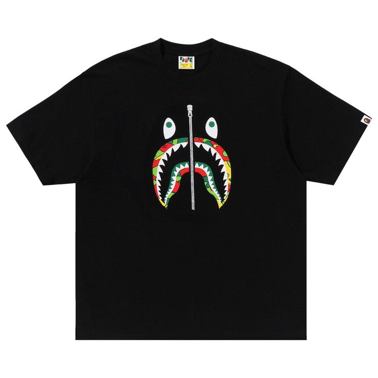 BAPE Sta Camo Shark Face Relaxed Fit Tee 'Black'