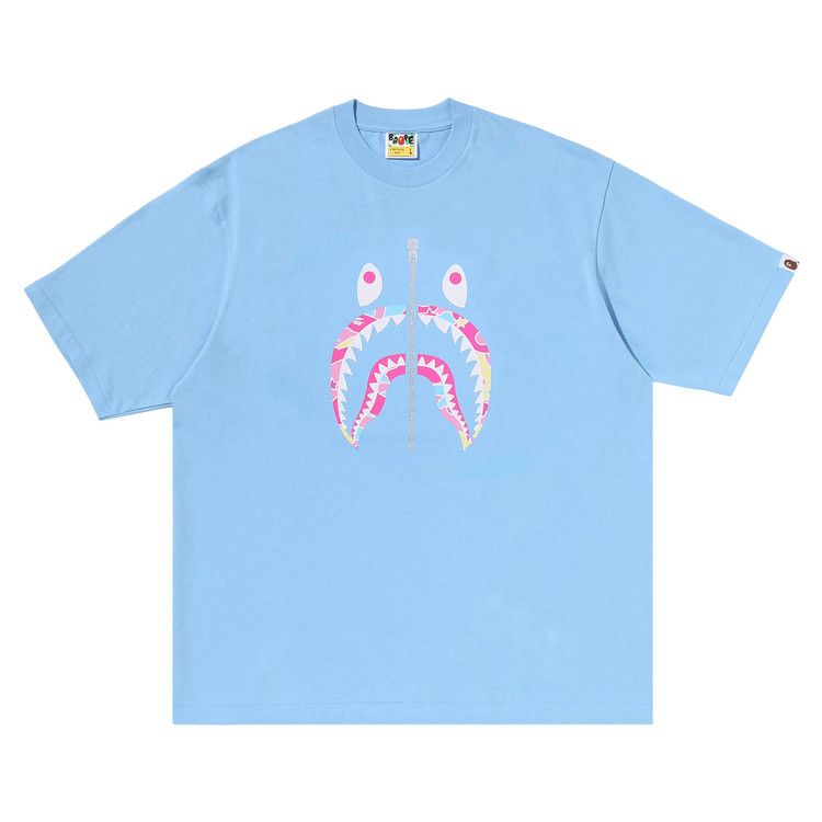 BAPE Sta Camo Shark Face Relaxed Fit Tee 'Sax'