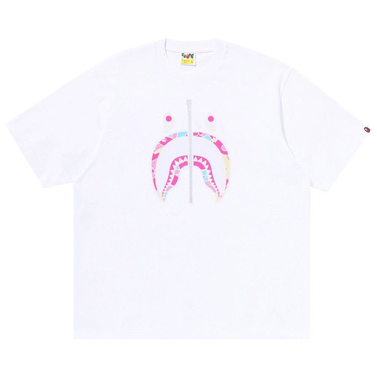 BAPE Sta Camo Shark Face Relaxed Fit Tee 'White'